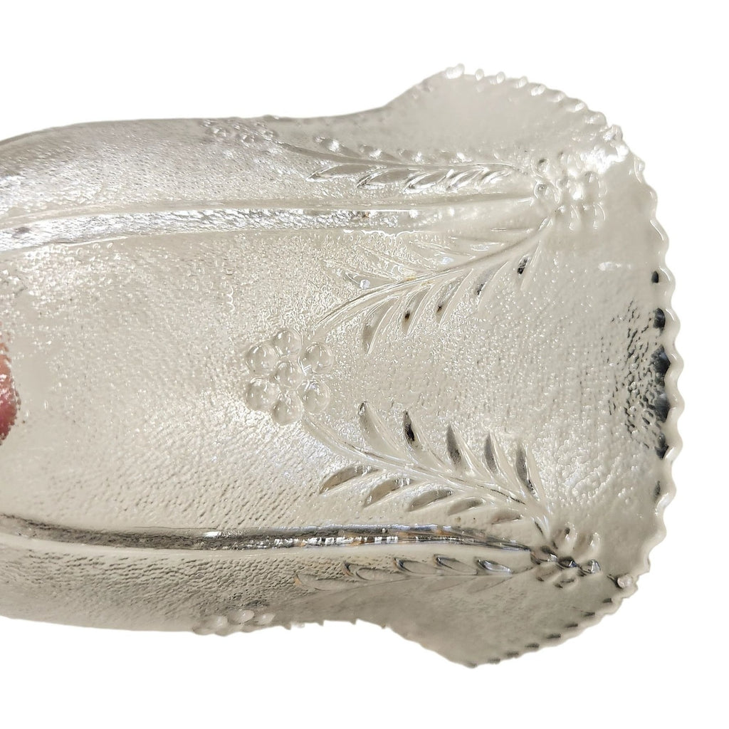 Vintage Revival Summer Wheat Glass Lamp Shade | Scalloped Bulb Cover 4.25"