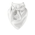 White Wild Rag Scarf 35x35 Satin Western Cowgirl Cowboy Bandana