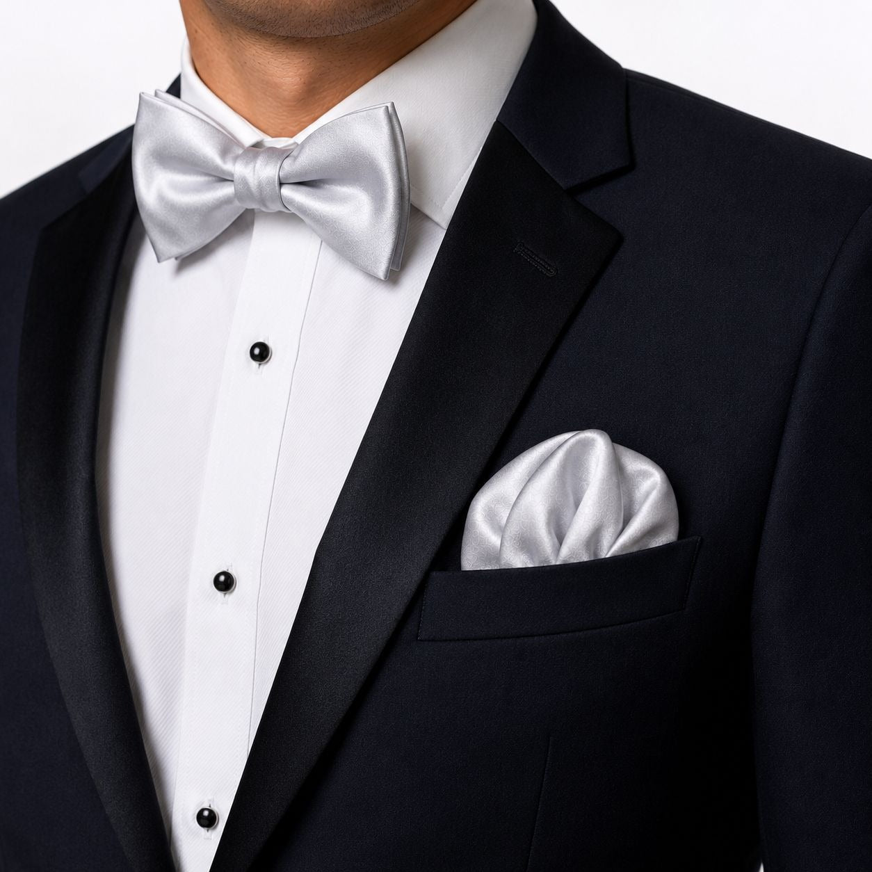 Silver Satin Pocket Square 9x9 Mens Handkerchief Wedding Suit Formal Prom Unisex