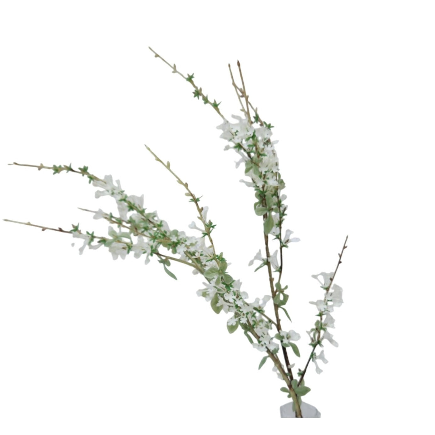 Artificial White Blossom Branch Stems Faux Spiraea Flower Filler Wedding Decor