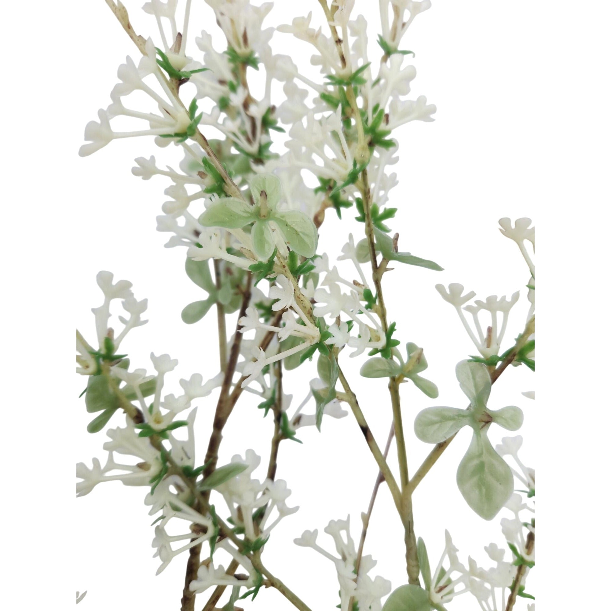 Artificial White Blossom Branch Stems Faux Spiraea Flower Filler Wedding Decor