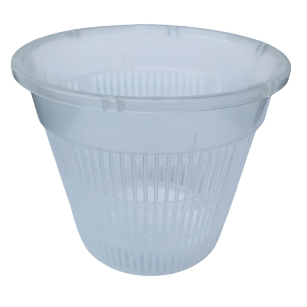 Clear Orchid Pot 5 Inch Slotted Plastic Planter Ventilated Drainage Pot Hydroponic