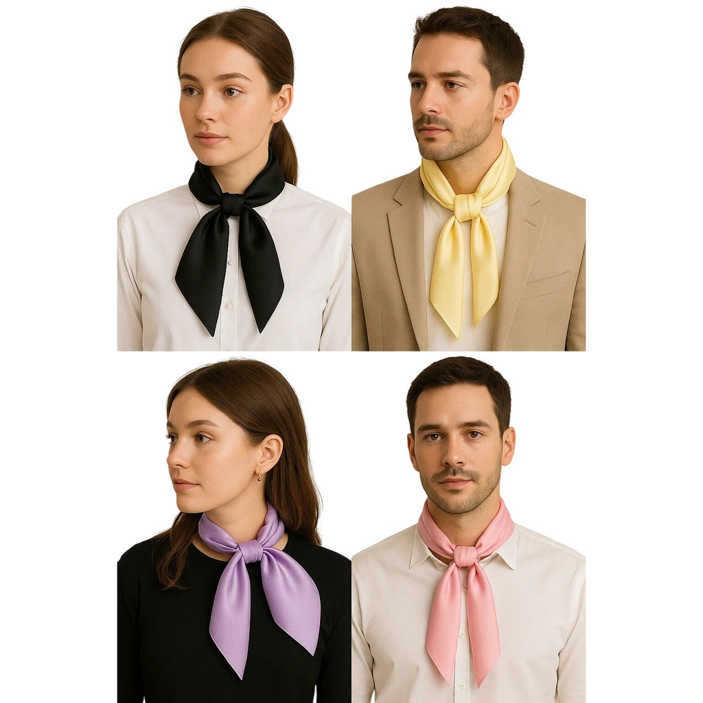 Orange Satin Scarf 19x19, Western Cowboy Cowgirl Bandana, Boho Coastal Ranch Wear