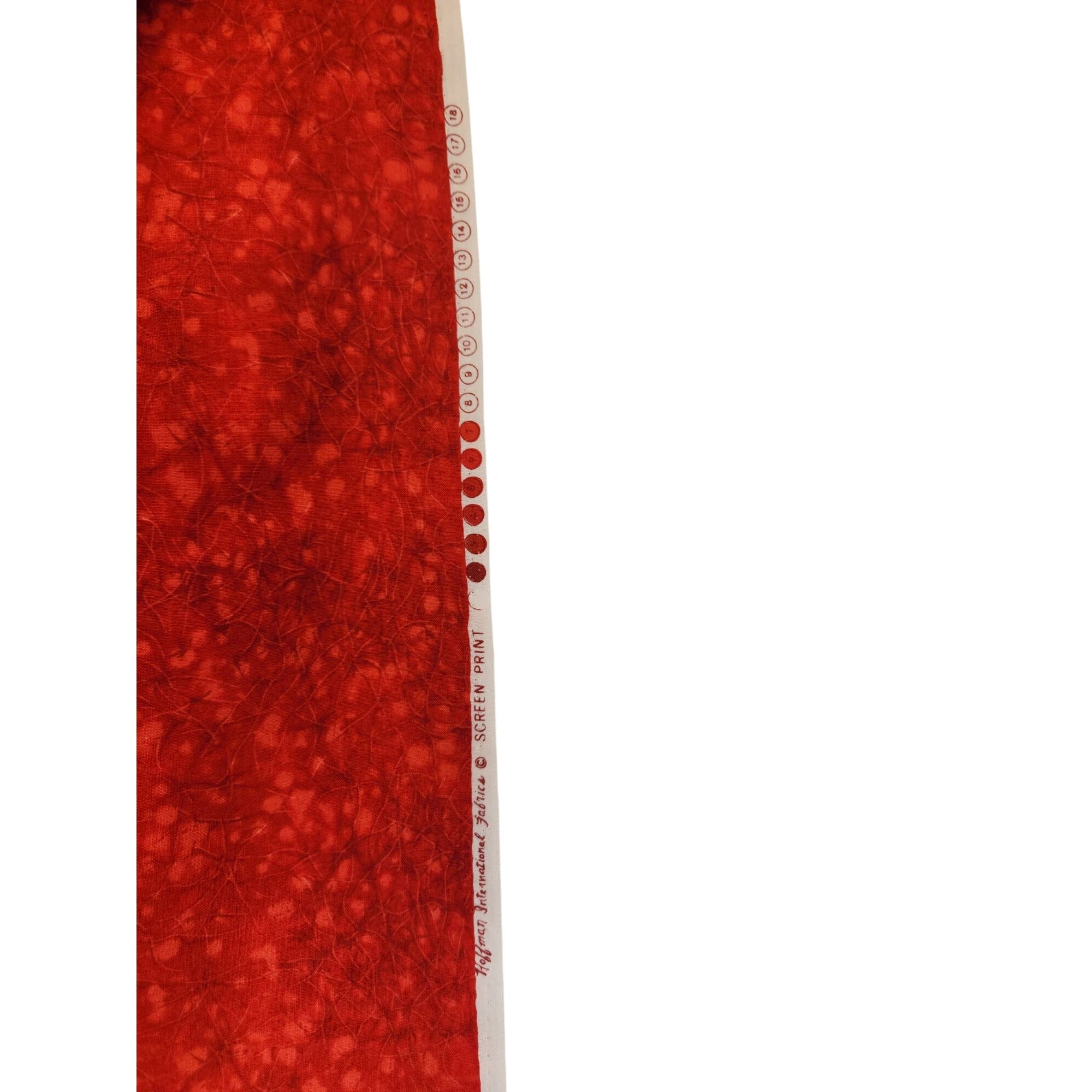 Red Tone on Tone Quilting Fabric Hoffman Cotton Textured Print 2 Yards