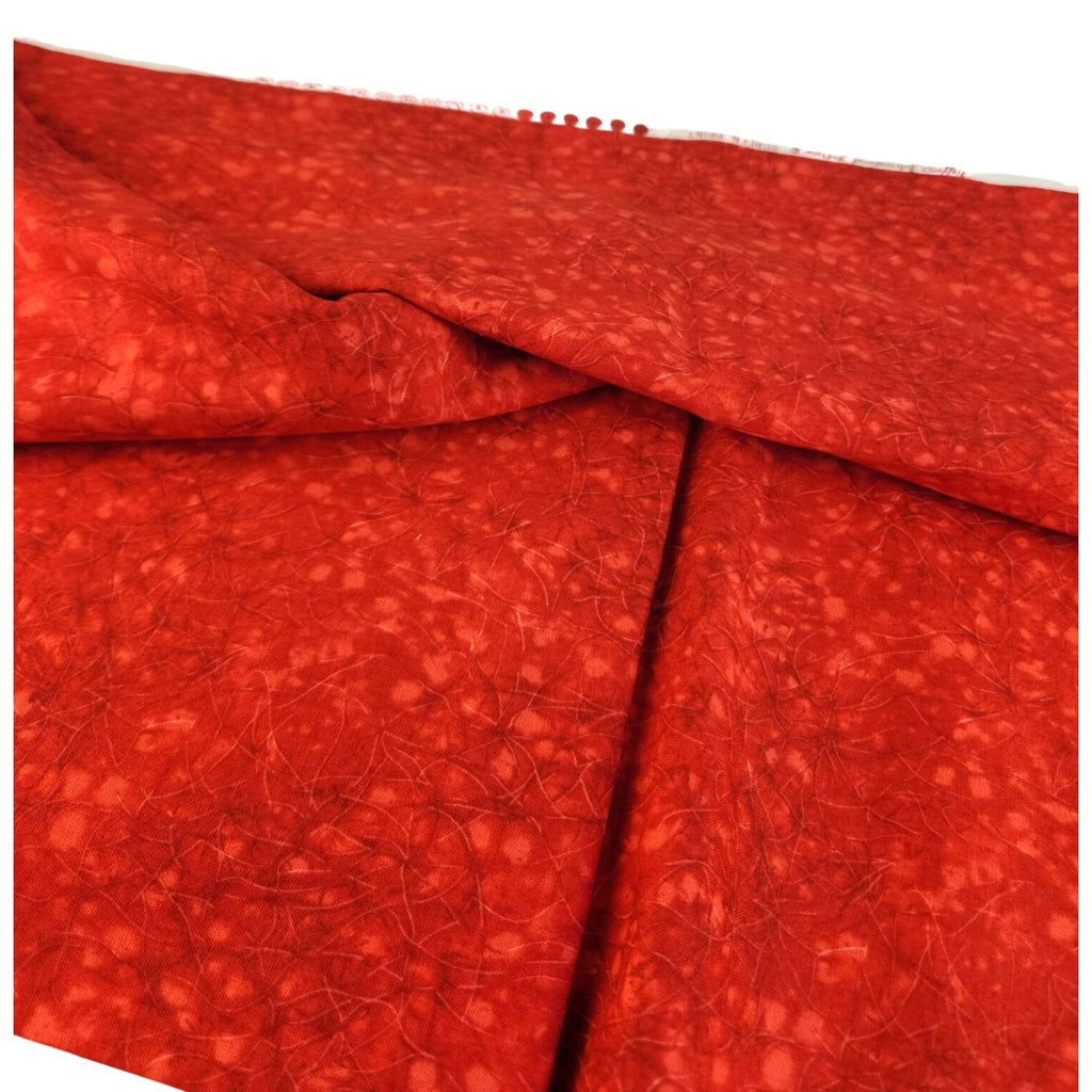 Red Tone on Tone Quilting Fabric Hoffman Cotton Textured Print 2 Yards