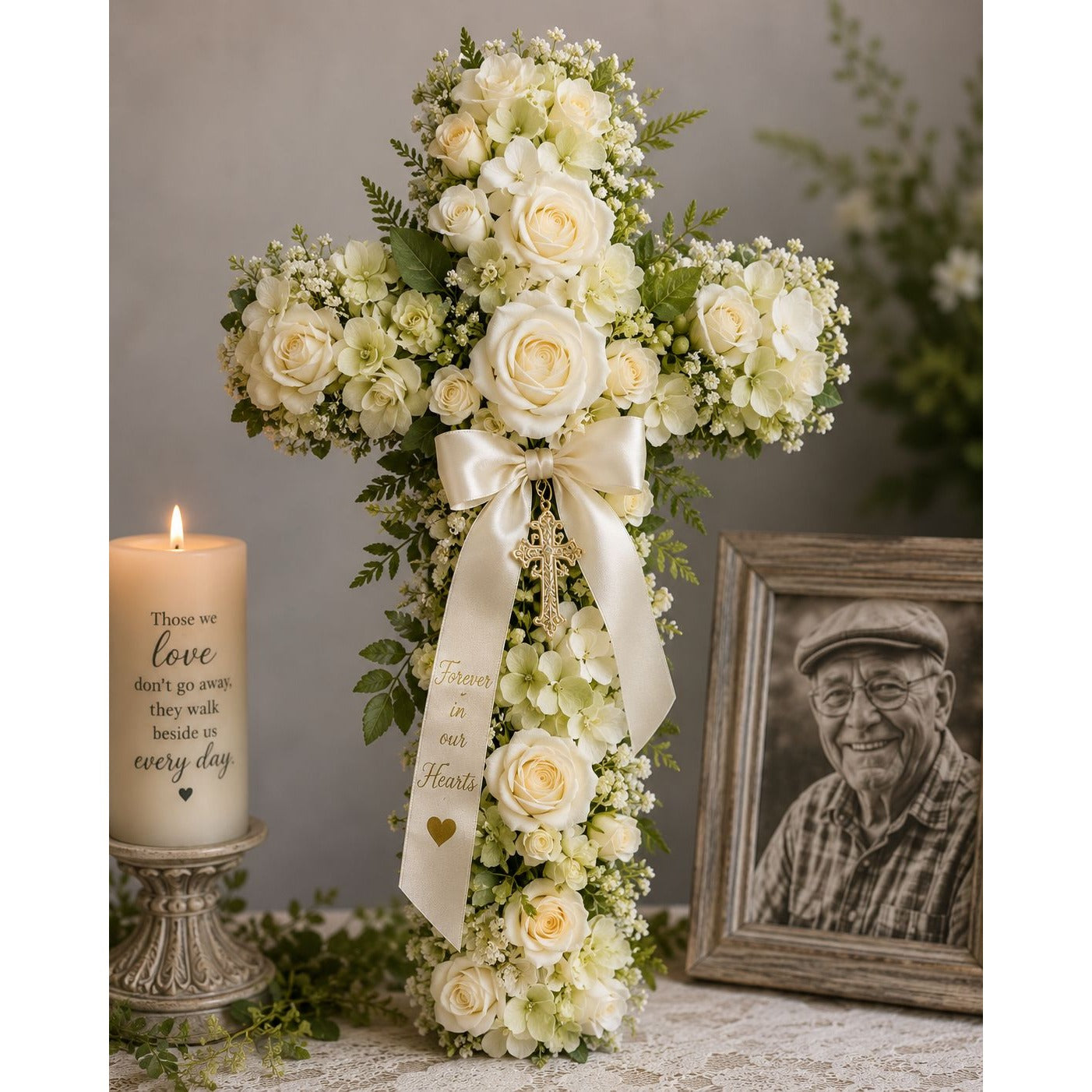 Set of 2 Wet Floral Foam Crosses 12 Inch Floral Cross Base Cemetery Memorial DIY Funeral Flowers Sympathy Arrangement Supplies