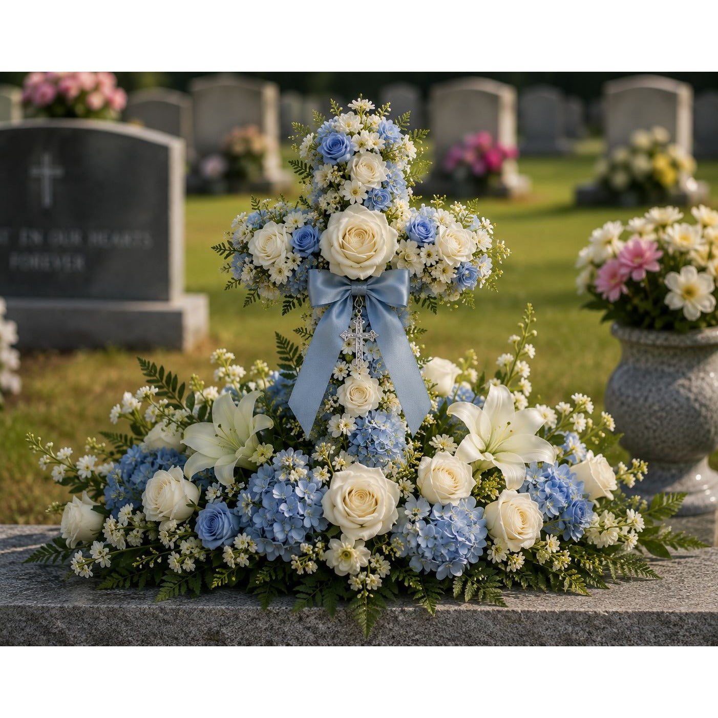 Set of 2 Wet Floral Foam Crosses 12 Inch Floral Cross Base Cemetery Memorial DIY Funeral Flowers Sympathy Arrangement Supplies