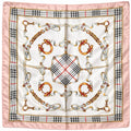 Blush Pink Equestrian Satin Square Scarf 20x20 Neck Hair Head Wrap Accessory