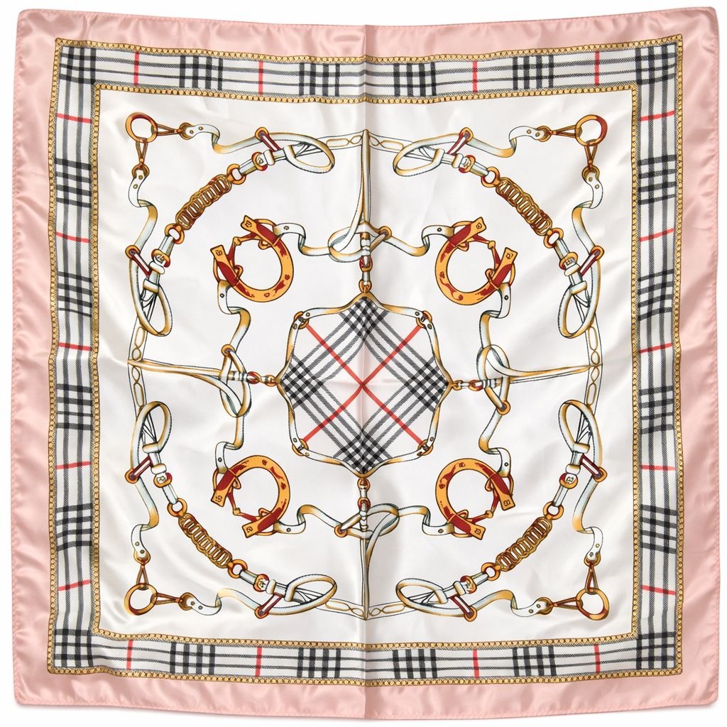 Blush Pink Equestrian Satin Square Scarf 20x20 Neck Hair Head Wrap Accessory