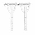Clear Boutonniere Pins Set of 2 Transparent Corsage Holders Floral Safety Pins Wedding Flower Holders DIY Boutonniere Supplies