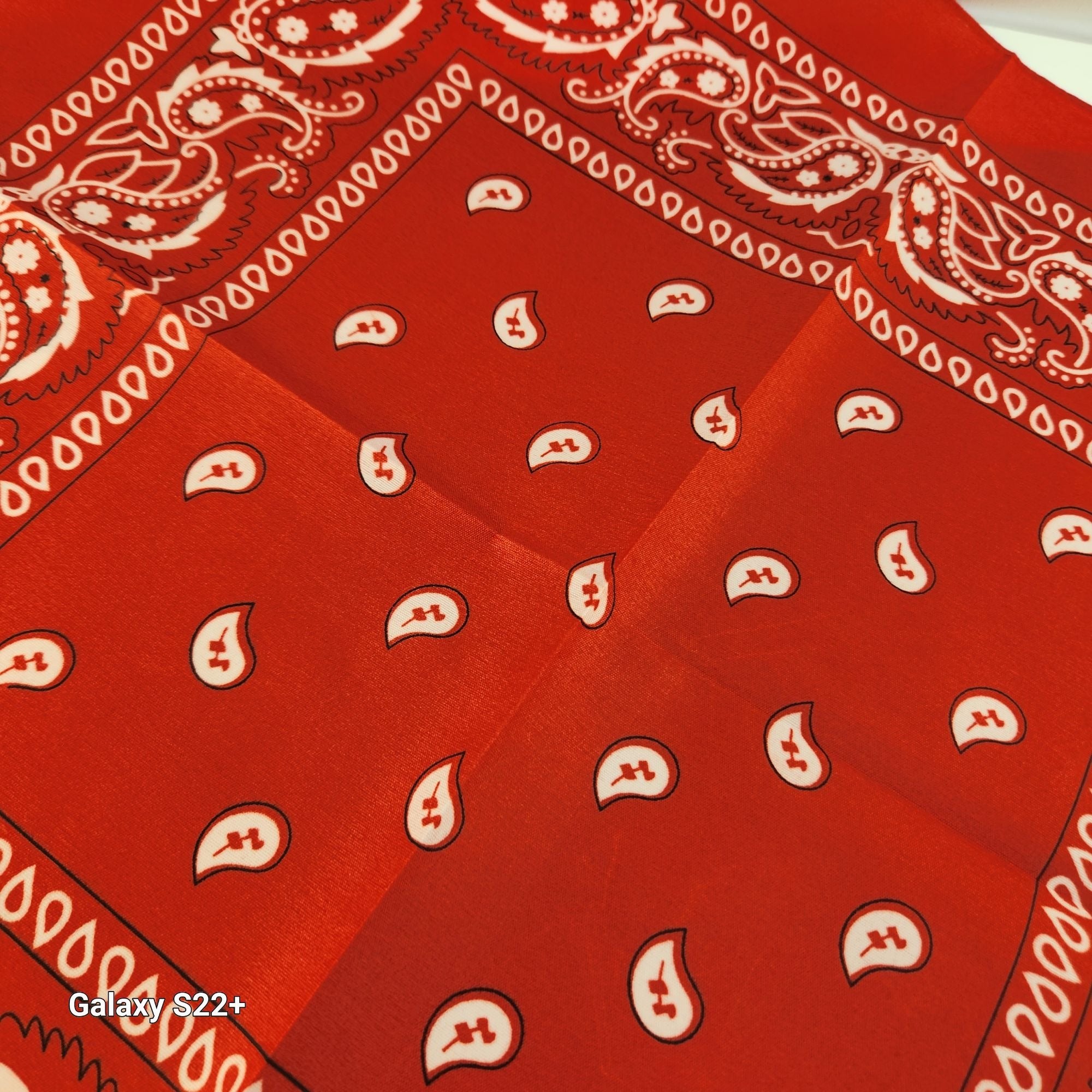 Bandanas 21x21" Western Cowboy Cowgirl - Red Paisley Square Scarves 4 Pack