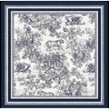 Jungle Safari Animal Print Satin Scarf Navy Blue & White 35x35 in