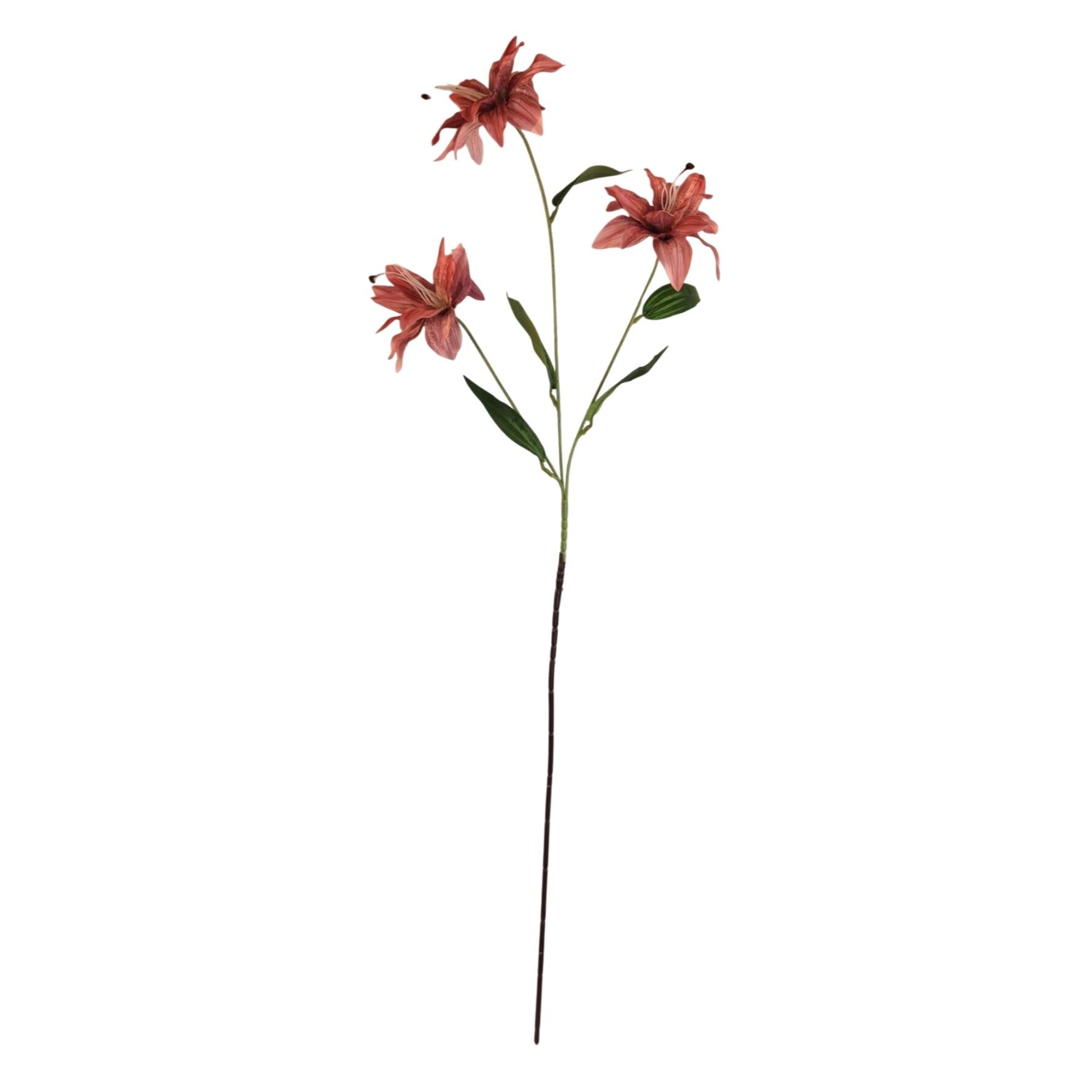 Luxury Artificial Tiger Lily Stem 34 Inch | Designer Artificial Silk Floral | Blush Pink Faux Lily | Elegant Wedding Home Decor