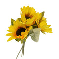 Classic Yellow Faux Silk Sunflower Stems 15 Inch 3 Stem Bunch Artificial Flowers Farmhouse Decor
