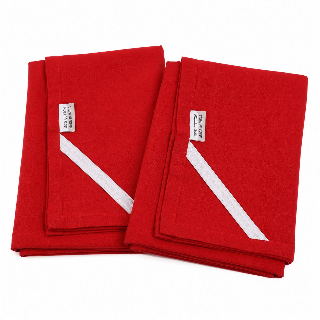 Set of 2 Red Embroidery Blank Tea Towels 26x26 100% Cotton Kitchen Dish Towels Hanging Loop