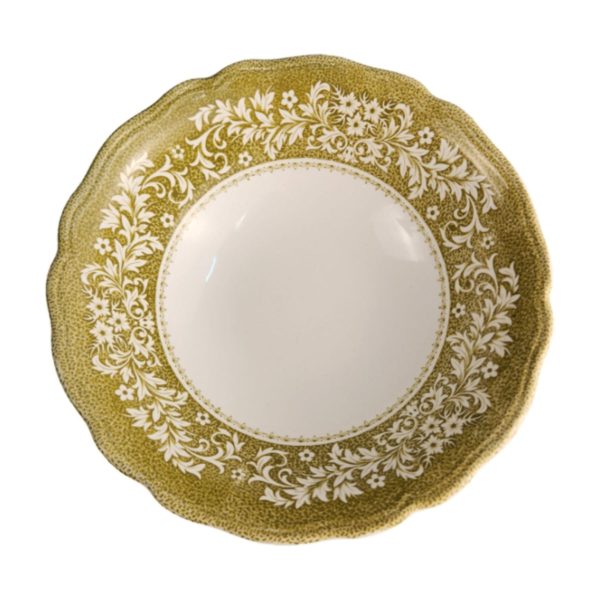 Royal Staffordshire Sherwood 8-Inch Green Floral Ironstone Serving Bowl