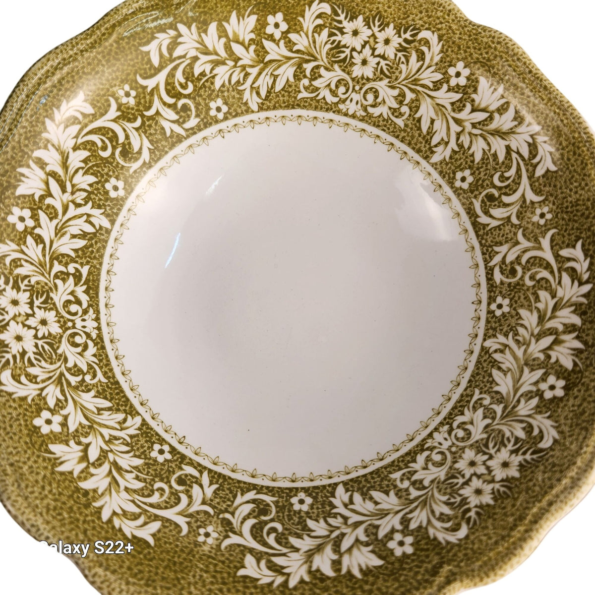 Royal Staffordshire Sherwood 8-Inch Green Floral Ironstone Serving Bowl