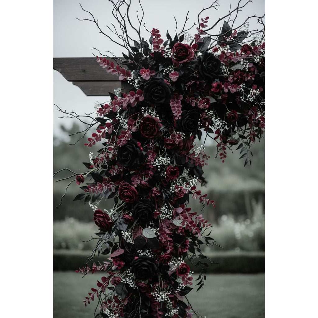 Plum Purple Eucalyptus Stems Set of 10, 14 Inch Burgundy Faux Greenery Picks for Fall Wreaths Halloween Decor