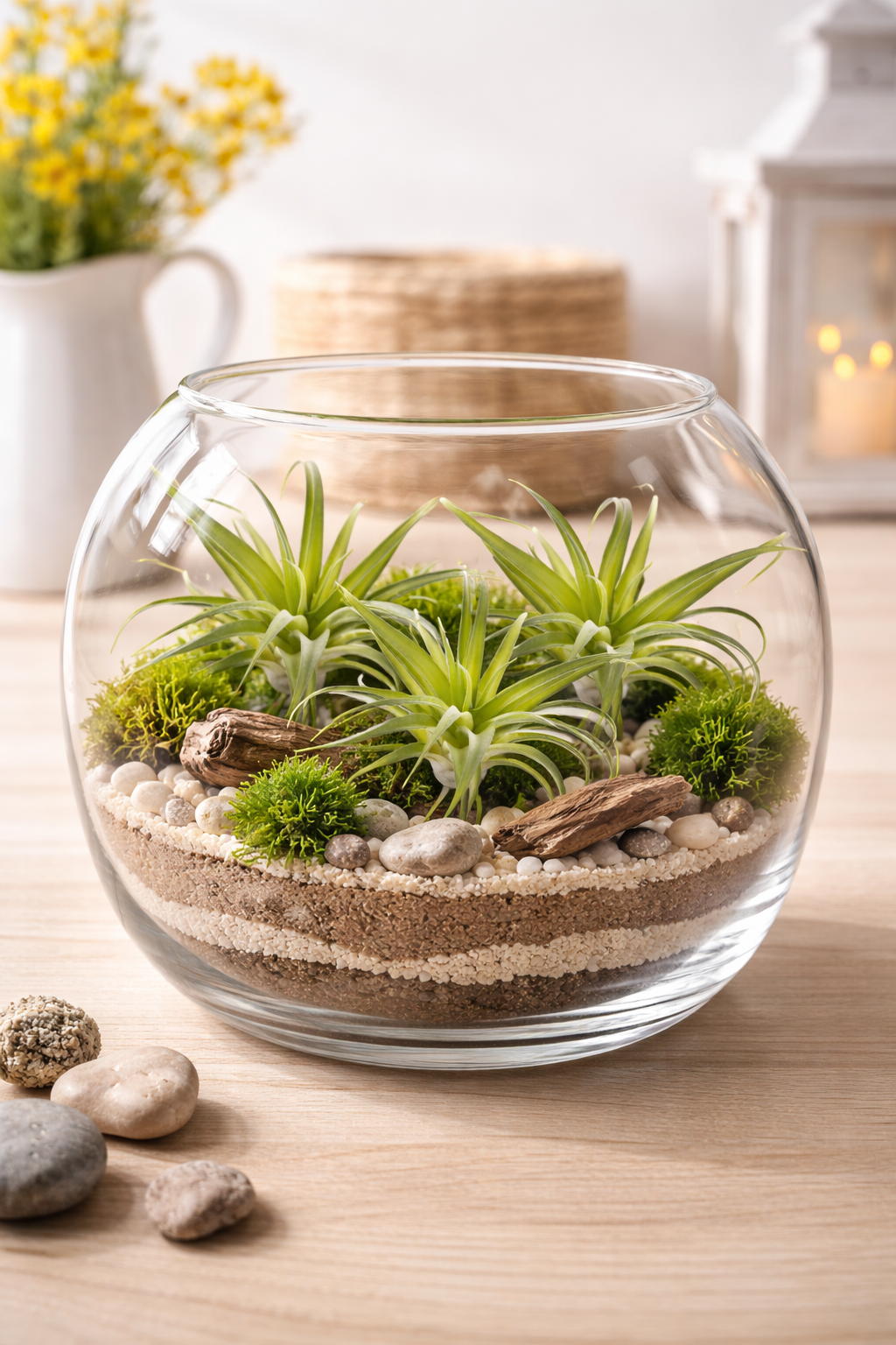 Artificial Air Plant Set of 3 Real Touch Faux Tillandsia Plants Small Faux Air Plants Greenery Home Decor