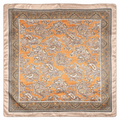 Gold Black Paisley Wild Rag Satin Scarf Western Scarf Cowgirl Bandana Square Neck Scarf