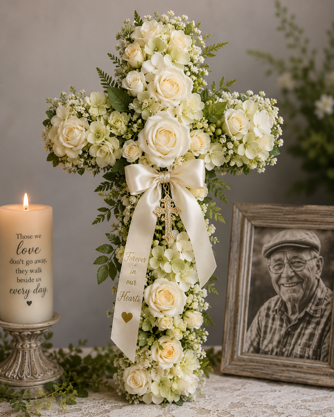 Set of 2 Wet Floral Foam Crosses 12 Inch Floral Cross Base Cemetery Memorial DIY Funeral Flowers Sympathy Arrangement Supplies