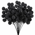 20 Black Dollar Eucalyptus Stems 12 Inch Faux Eucalyptus Picks Gothic Wedding Decor Halloween Wreath Supplies Dark Floral Greenery