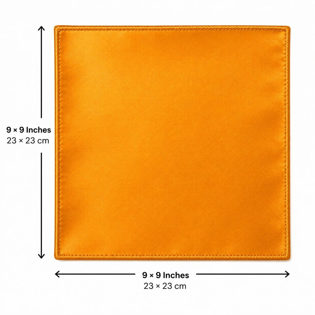 gold square with dimensions indicated