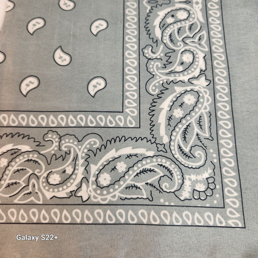Bandanas 21x21" Western Cowboy Cowgirl - Pink Purple Gray Paisley Square Scarves 3 Pack