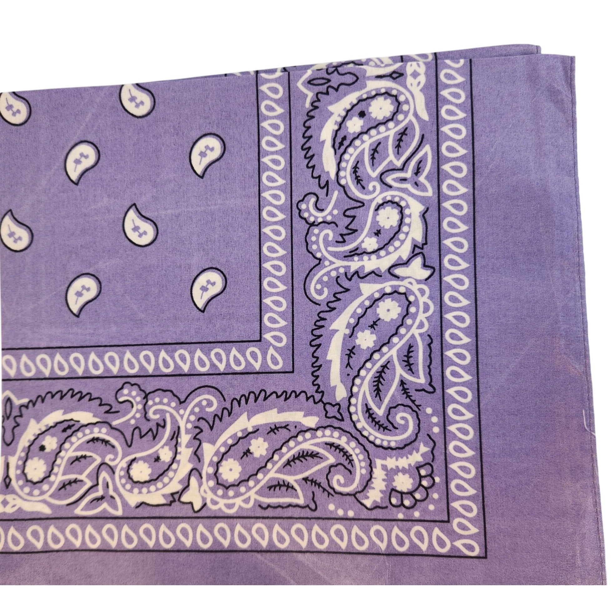 Bandanas 21x21" Western Cowboy Cowgirl - Pink Purple Gray Paisley Square Scarves 3 Pack
