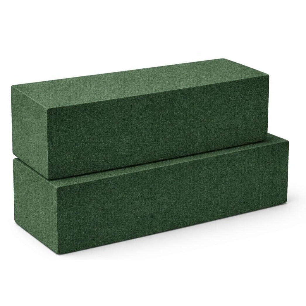 Wet Floral Foam Blocks 2 Pack – Green Foam for Fresh Flowers, Wedding & Event Centerpieces