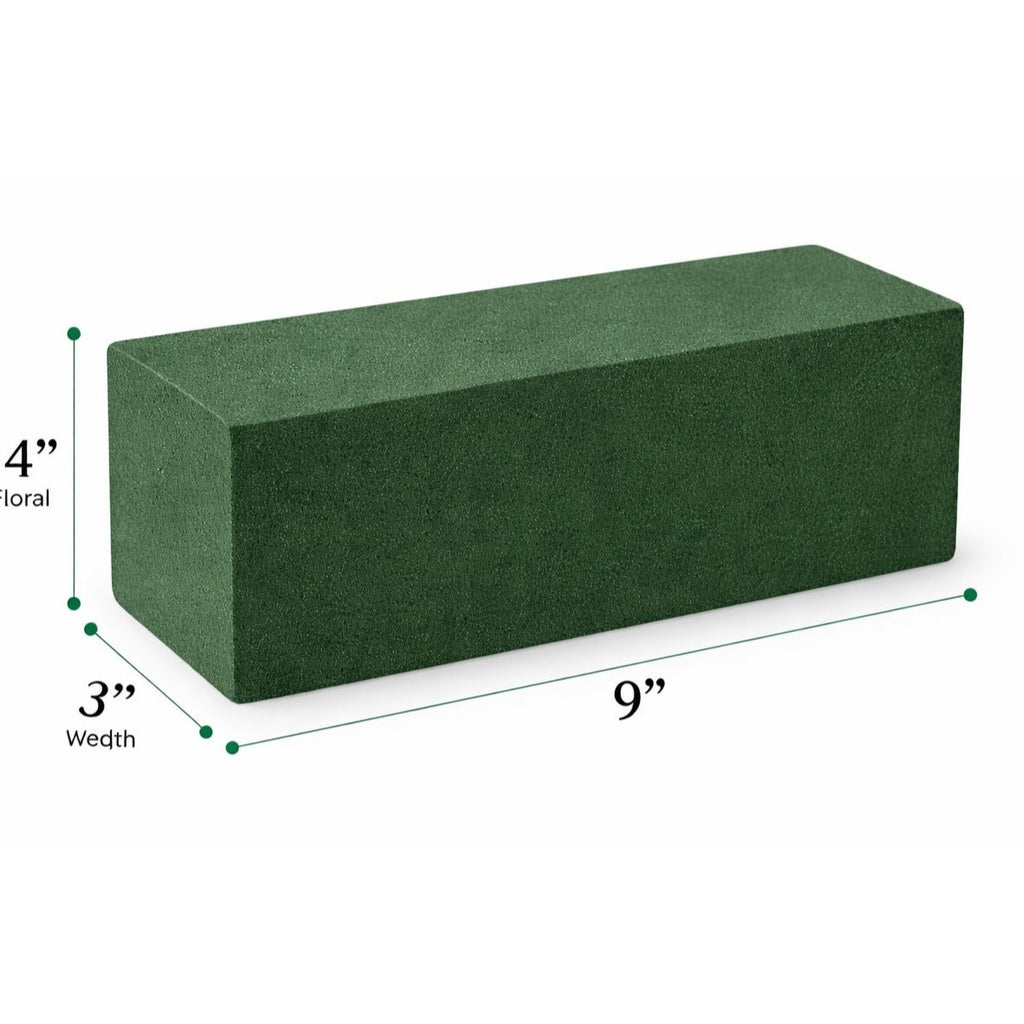 Wet Floral Foam Blocks 2 Pack – Green Foam for Fresh Flowers, Wedding & Event Centerpieces