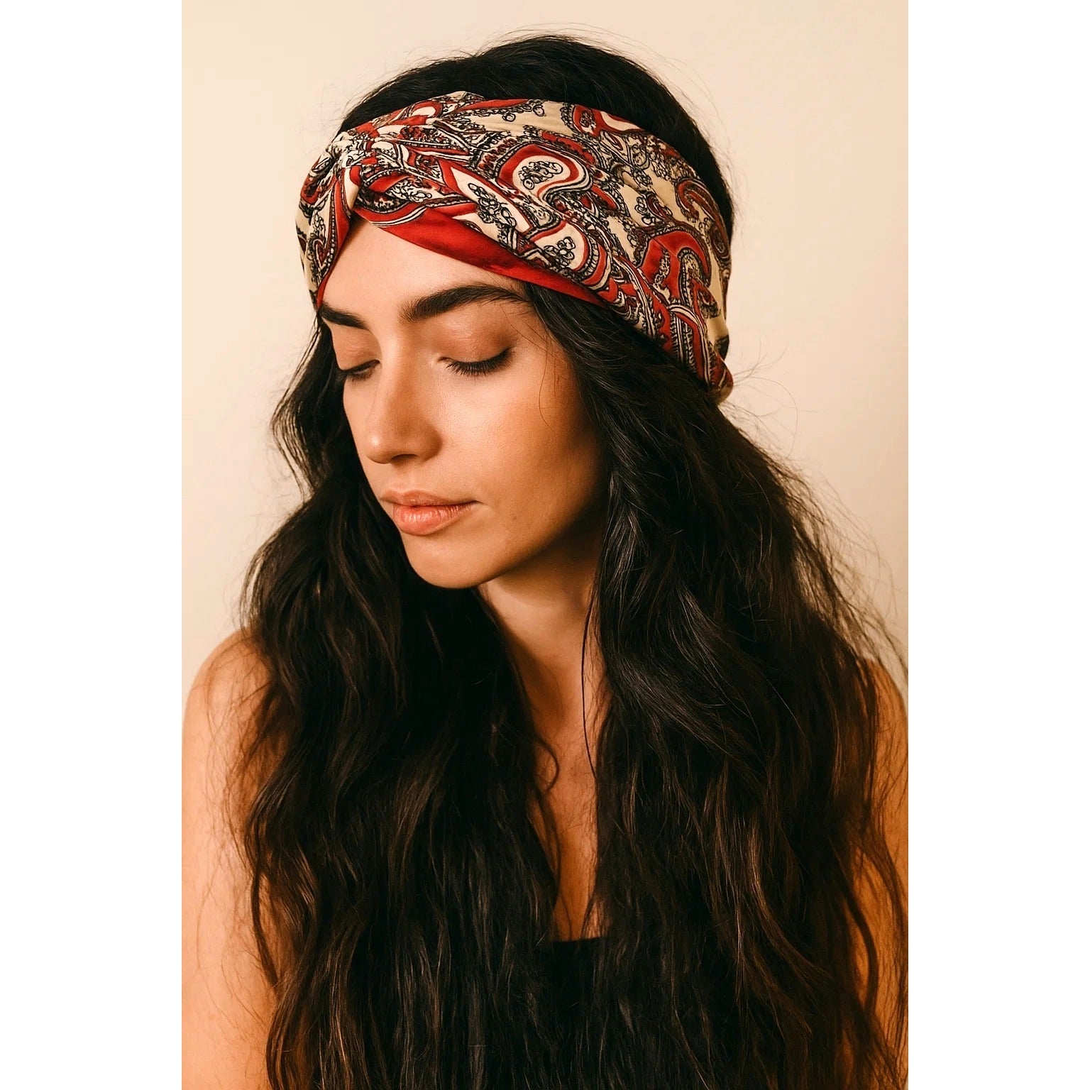 Red Paisley Wild Rag Satin Scarf Western Scarf Cowgirl Bandana Square Neck Scarf