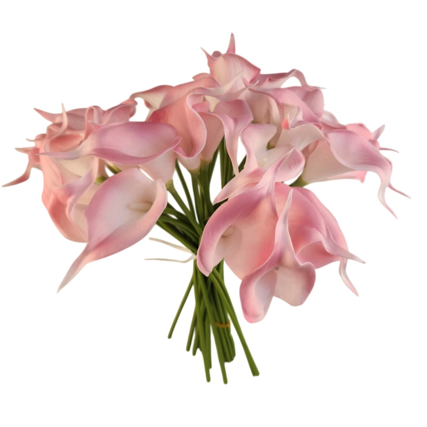 Blush Pink Faux Calla Lily Stems 15 Inch Wedding Artificial Flowers Spring Event Decor