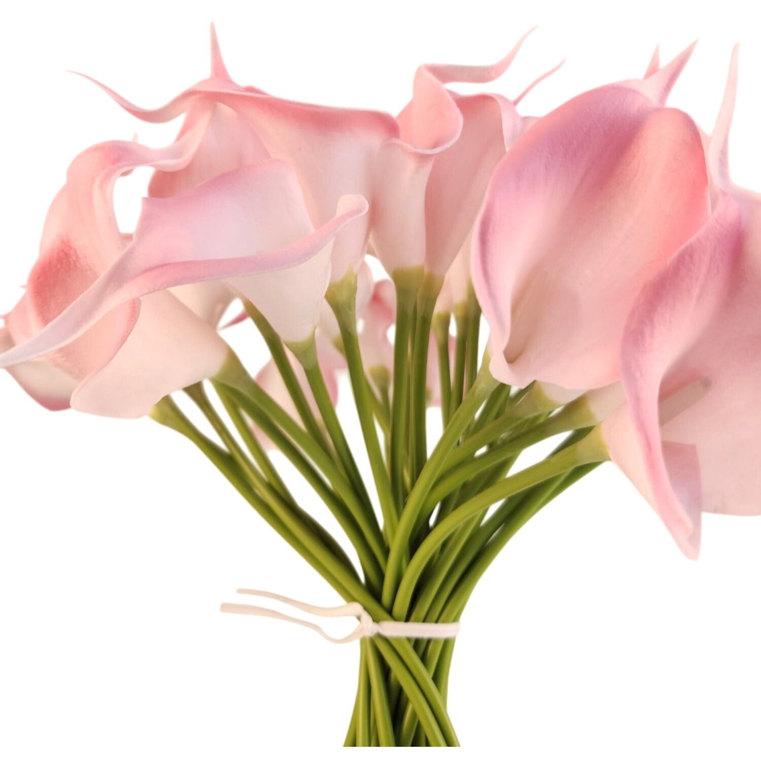 Blush Pink Faux Calla Lily Stems 15 Inch Wedding Artificial Flowers Spring Event Decor