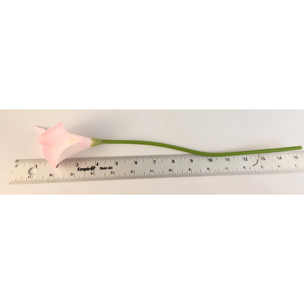 Blush Pink Faux Calla Lily Stems 15 Inch Wedding Artificial Flowers Spring Event Decor