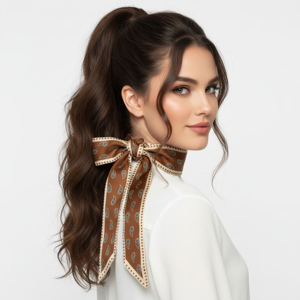 Skinny Scarf Set of 3 Hair Scarf Headband Purse Handle Wrap Boho