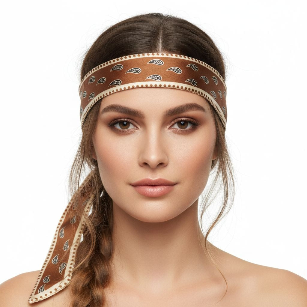 Skinny Scarf Set of 3 Hair Scarf Headband Purse Handle Wrap Boho