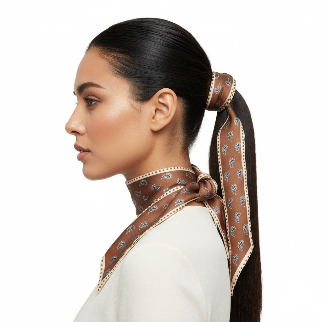 Skinny Scarf Set of 3 Hair Scarf Headband Purse Handle Wrap Boho