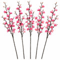 Pink Artificial Cherry Blossom Stems, Set of 5, 22-Inch Branches