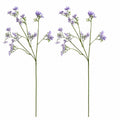 Lavender Wax Flower Style Stems Set of 2 26 Inch Faux Floral Filler Fall Wedding Bouquet Wreath Decor