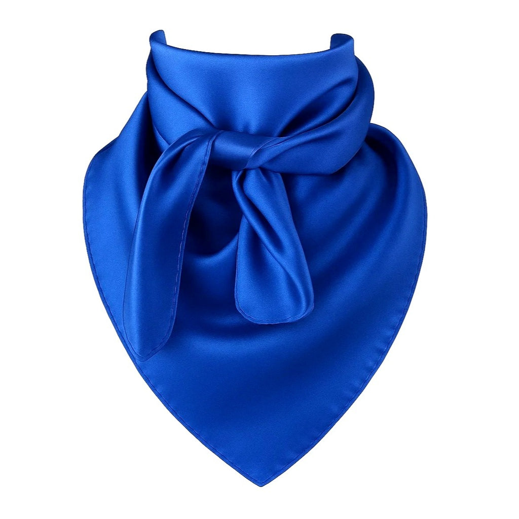 Blue Wild Rag Scarf 23x23" Satin Western Accessory Cowgirl or Cowboy