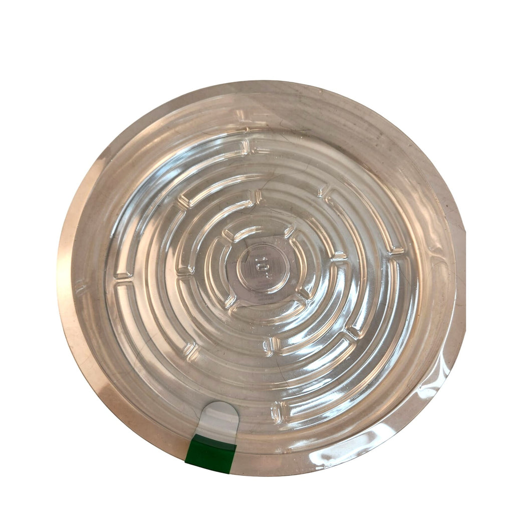 10-Inch Clear Round Plant Saucers, 3-Pack