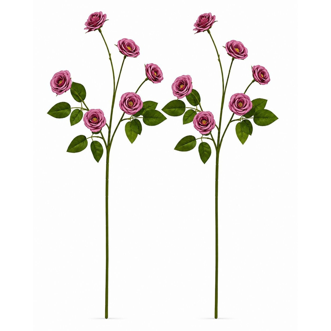 Mauve Purple Mini Spray Roses | Artificial Rose Stems Small Faux Flowers for Weddings Wreaths Cottage Decor