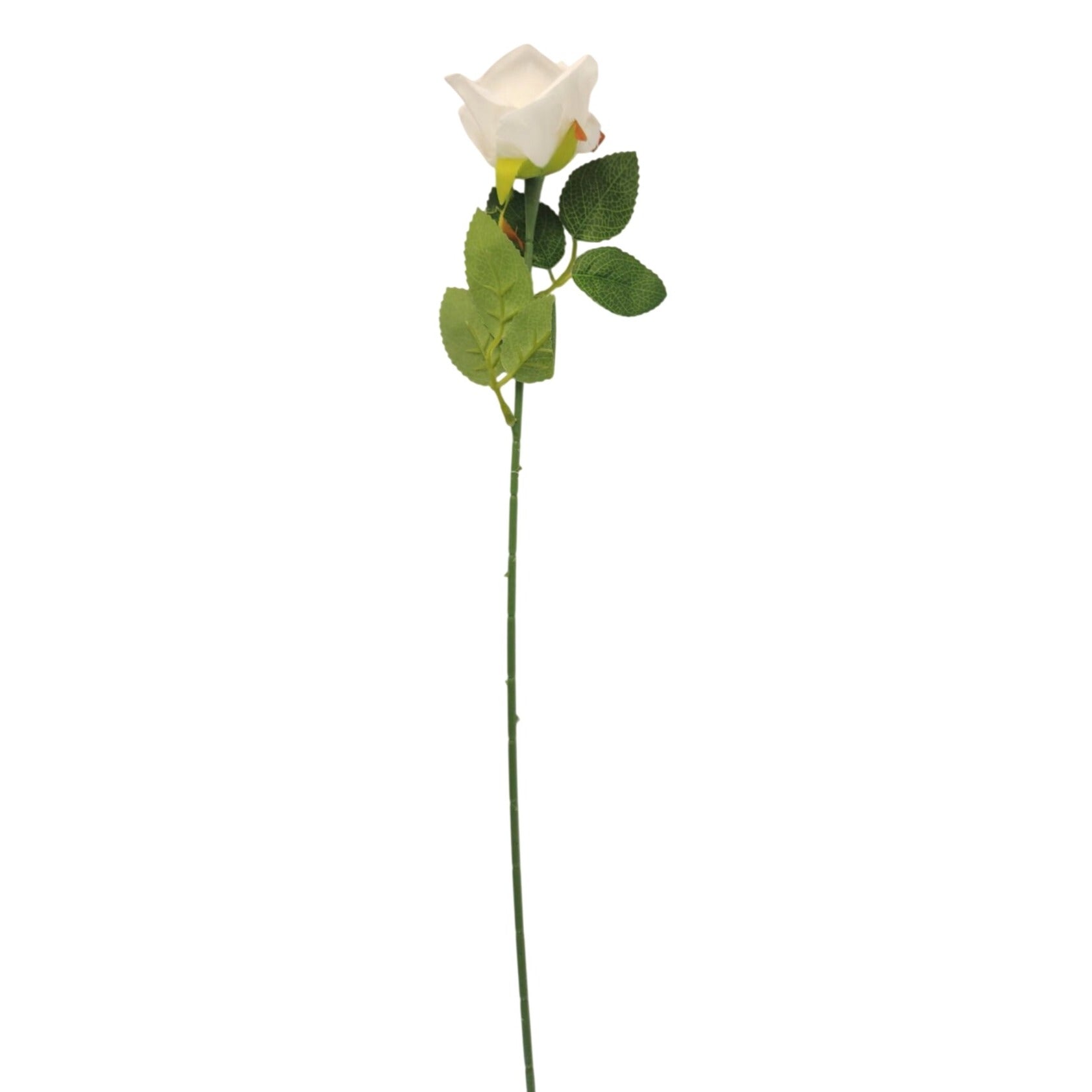 Set of 6 White Rose Stems Faux Roses Artificial White Flowers Farmhouse Wedding Floral Decor 20 Inch