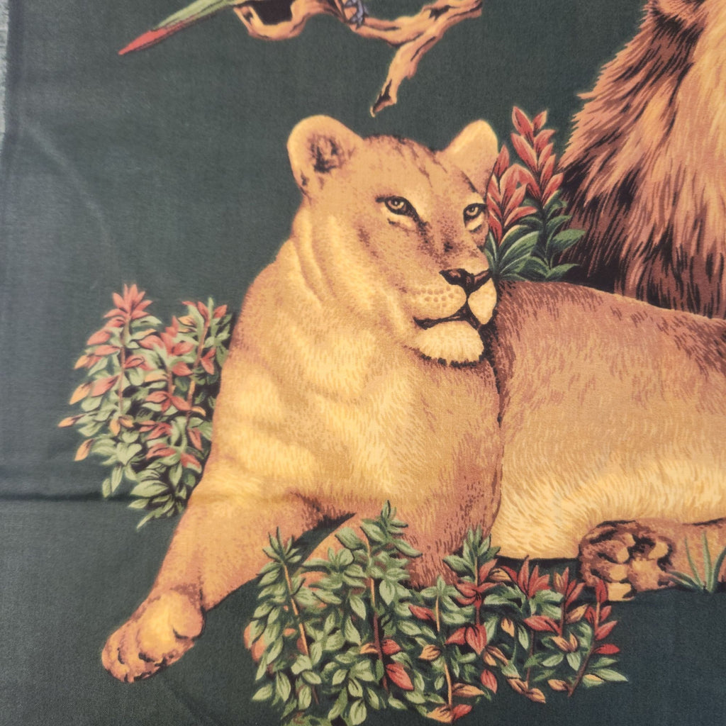 Vintage Safari Cotton Fabric, 4 Yards, Hunter Green, 44 Inch Wide
