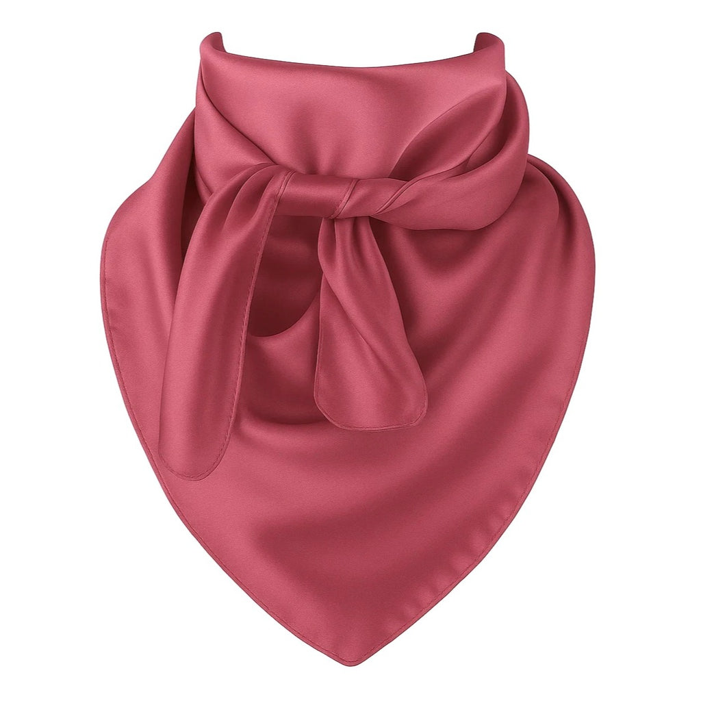 Dusty Rose Wild Rag Scarf 35x35 Satin Western Cowgirl Bandana
