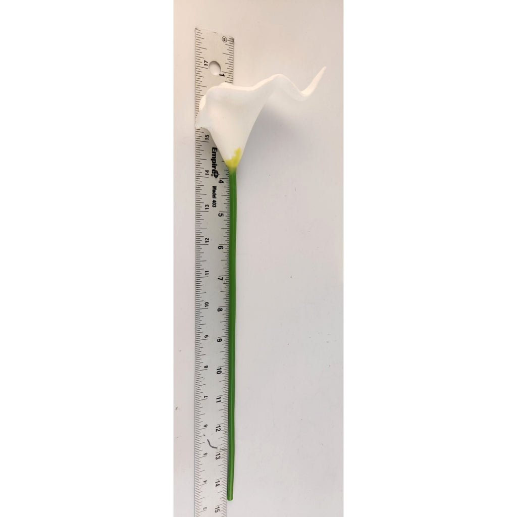 White Faux Calla Lily Stems 15 Inch Wedding Artificial Flowers Elegant Event Decor
