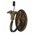 Vintage Progress Lighting Wall Sconce, Acanthus Leaf Cast Metal Light, Antique Bronze Tone