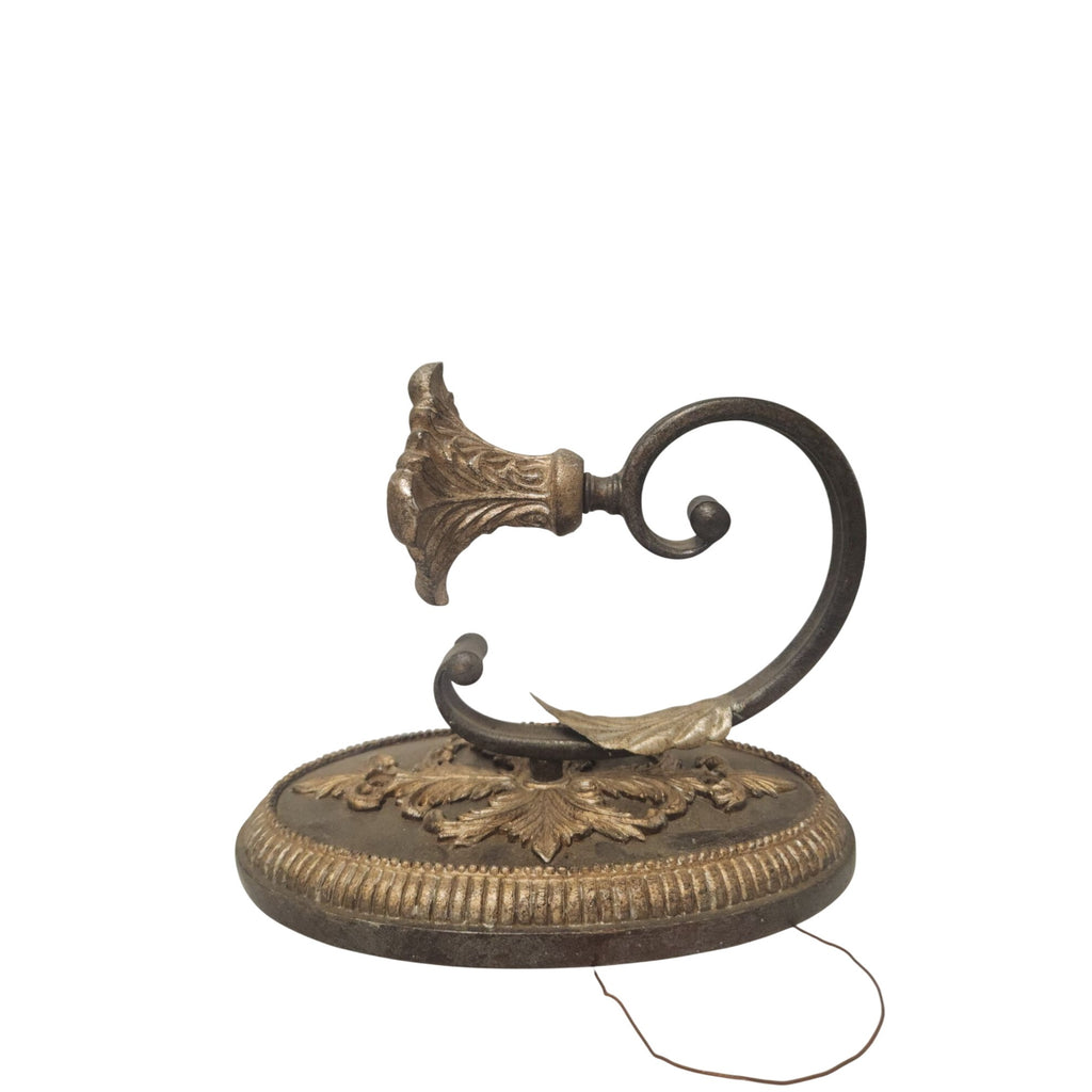 Vintage Progress Lighting Wall Sconce, Acanthus Leaf Cast Metal Light, Antique Bronze Tone