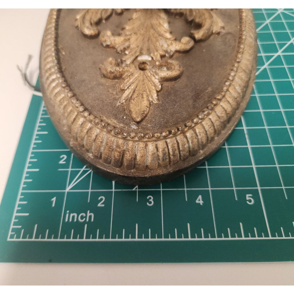 Vintage Progress Lighting Wall Sconce, Acanthus Leaf Cast Metal Light, Antique Bronze Tone